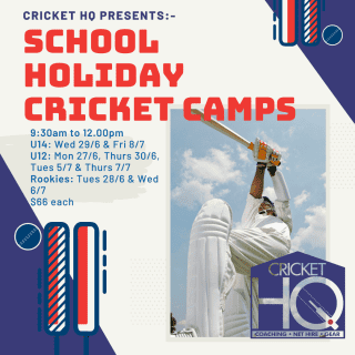 School Holiday Cricket Camps On Again...
